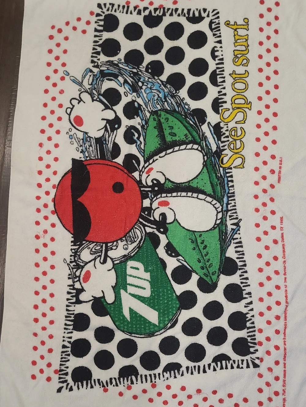 Vintage 7UP Graphic Beach Towel 